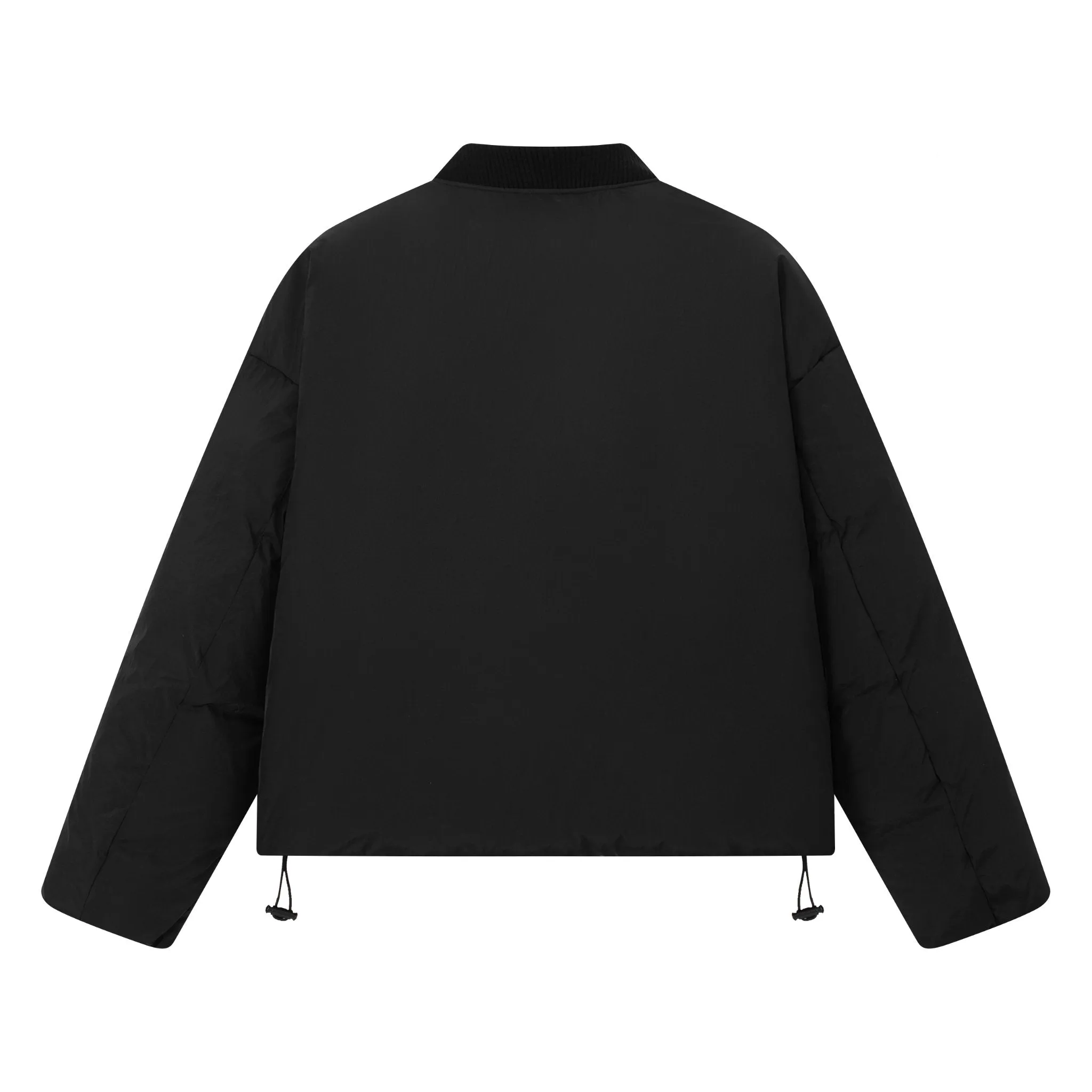 Black Baseball Collar Down Jacket