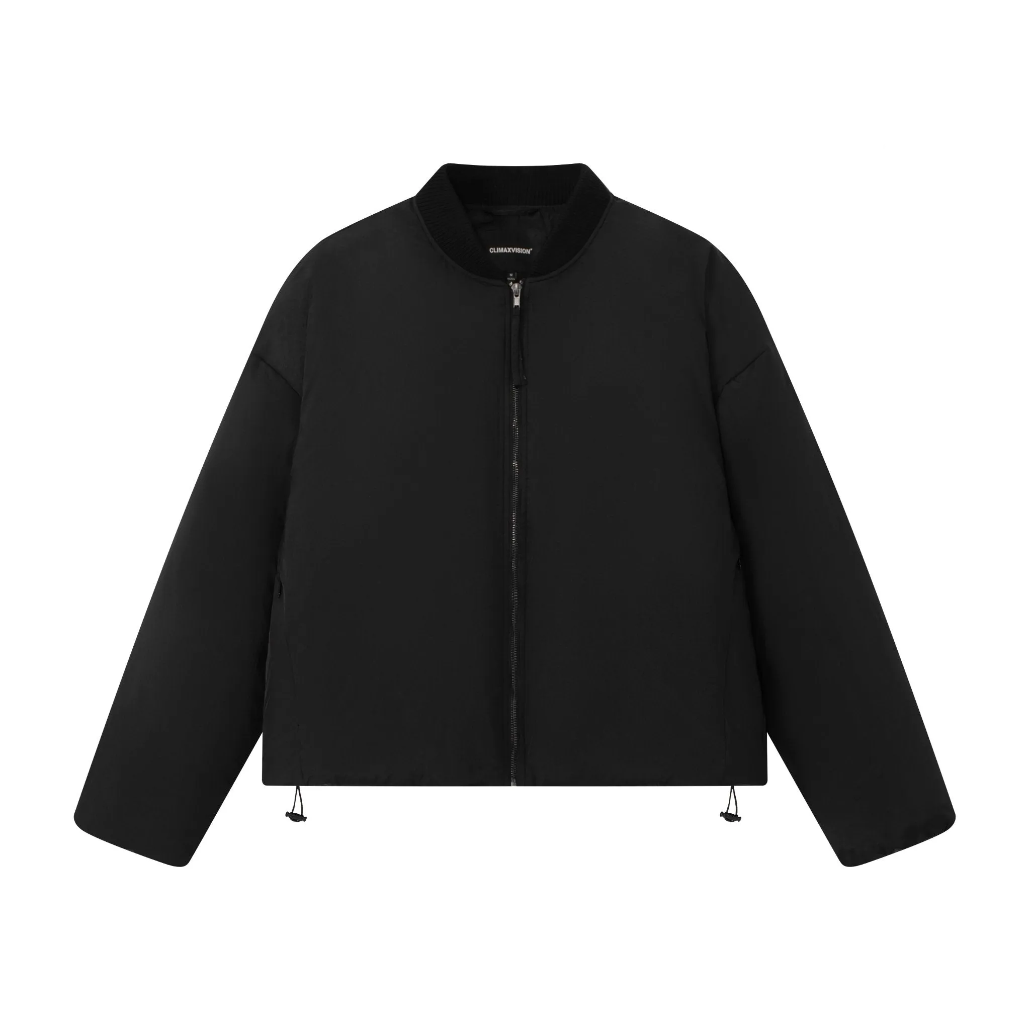 Black Baseball Collar Down Jacket