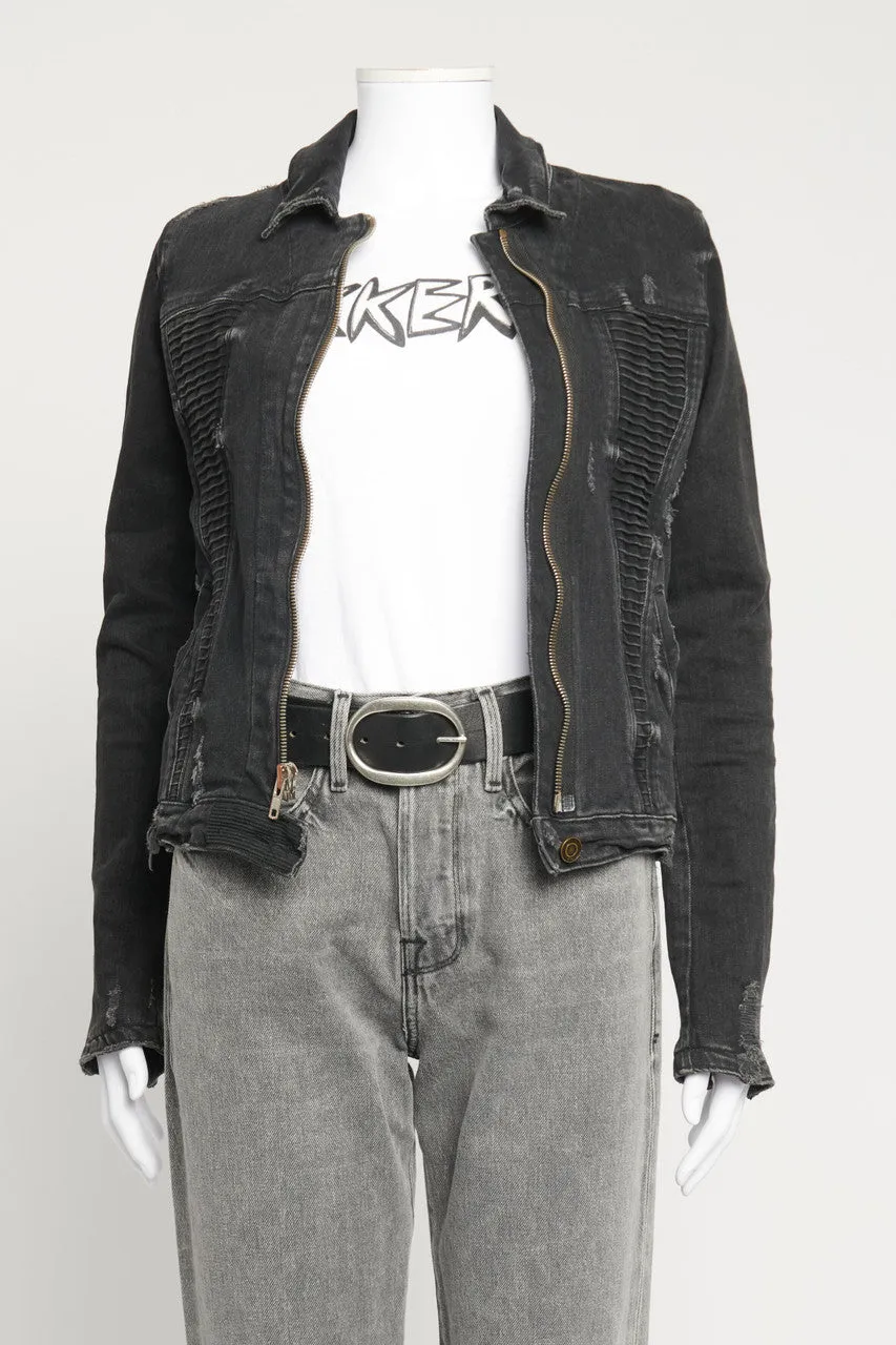 Black Distressed Preowned Jacket