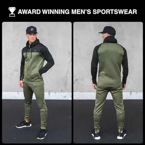 Born Tough Gym Workout Hoodie for Men, Athletic Track Jacket, Mens Gym Hoodie, Black Full Zip-Up Hoodie Running, Bodybuilding