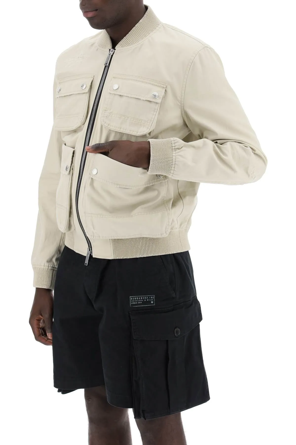 cargo multipocket bomber