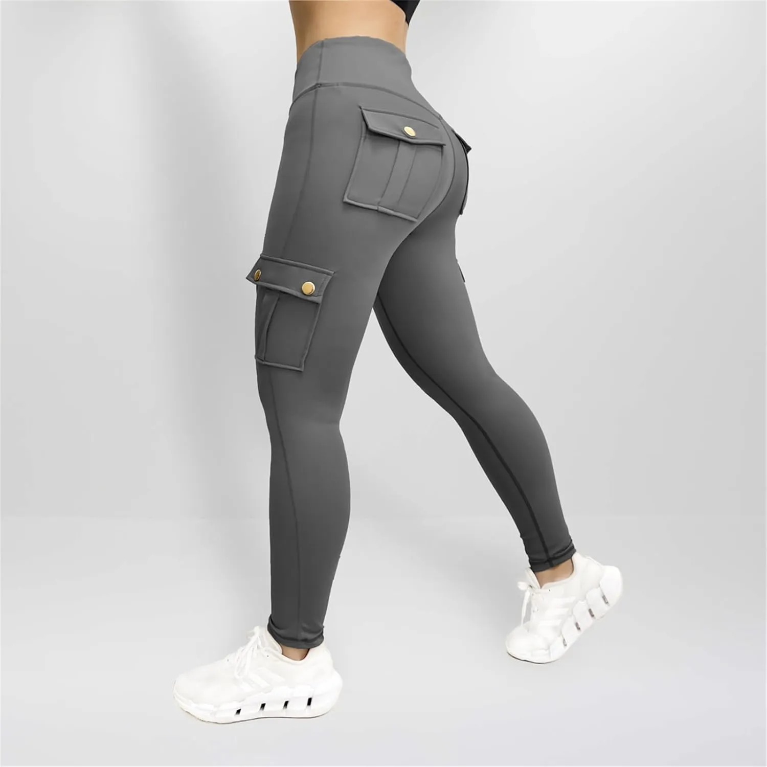 Cargo Yoga Pants for Women Scrunch Butt Lifting Leggings Tummy Control High Waisted Yoga Pants Workout Gym Tights
