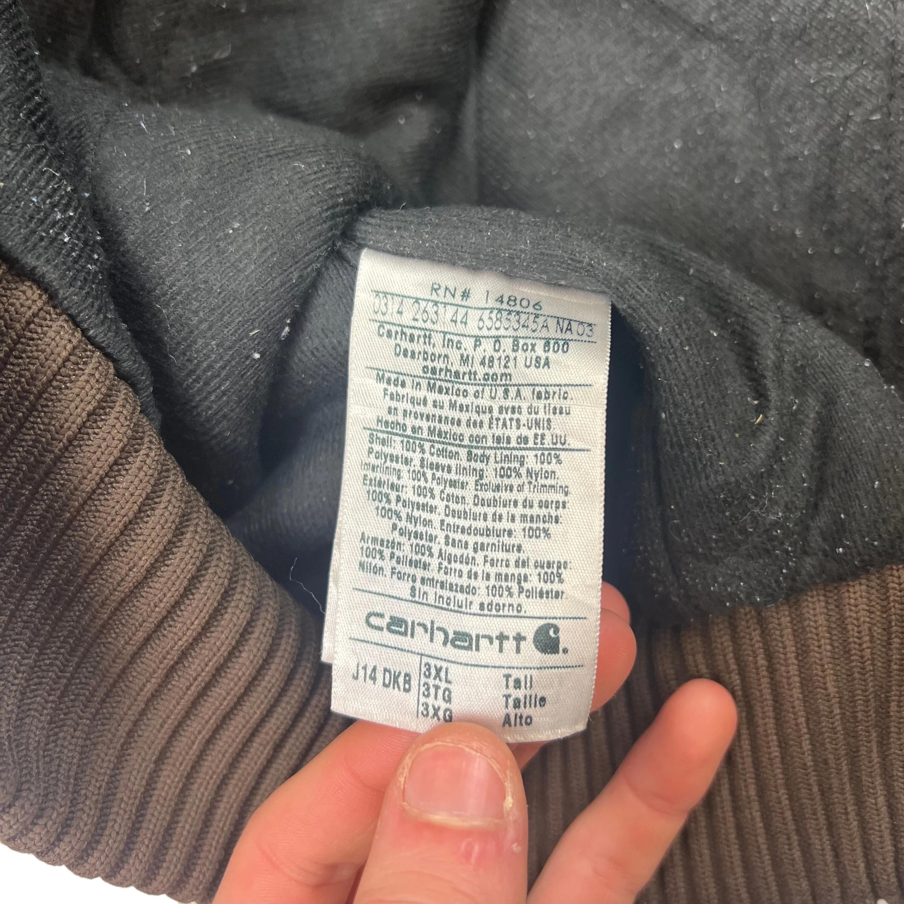 Carhartt Santa Fe Distressed Jacket Brown J14 DKB