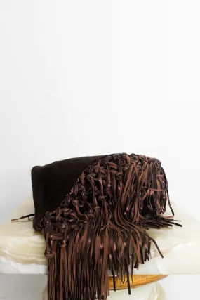 Cashmere tassel brown scarf RRP £525