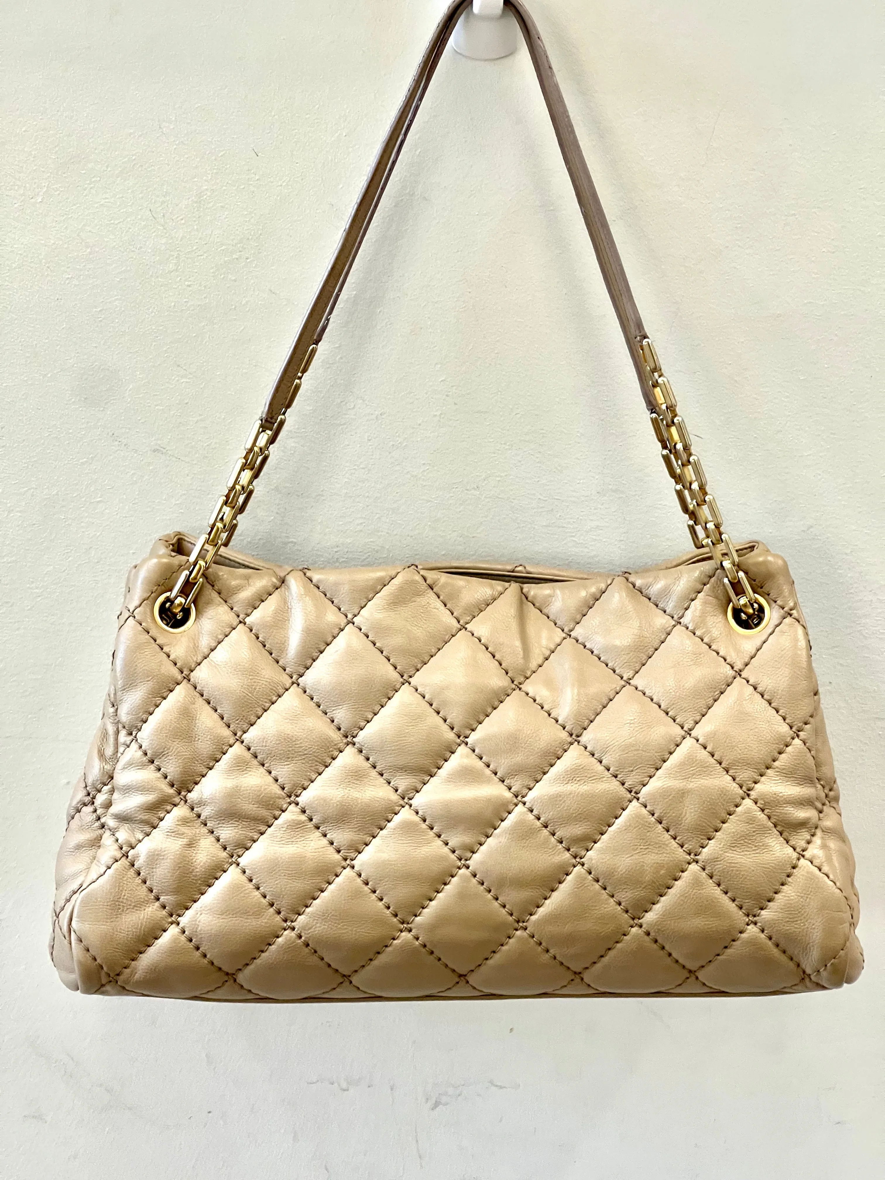 CHANEL CC WILD STITCH CALFSKIN LEATHER TOTE BAG