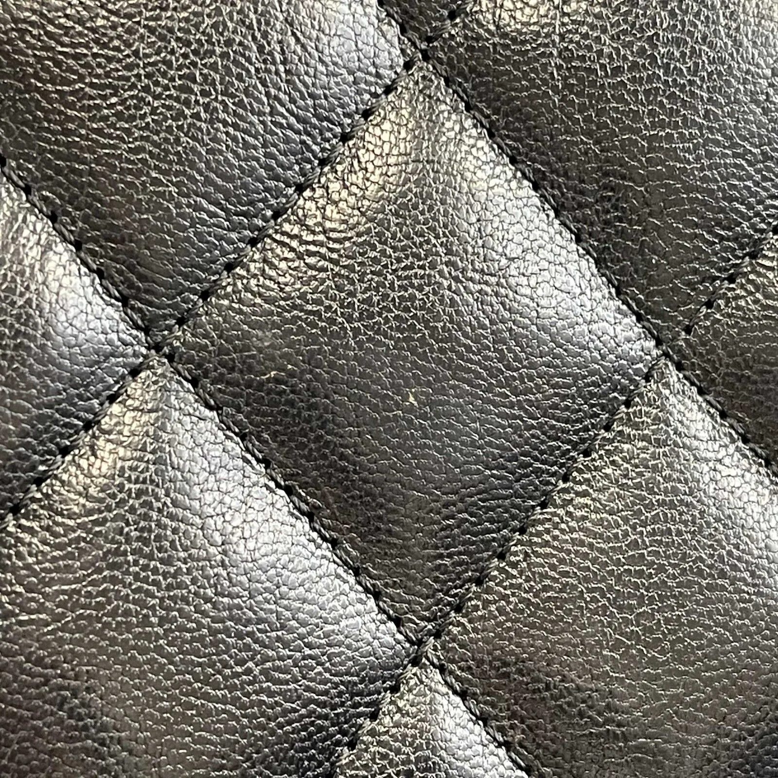 CHANEL Double Stitch Boy Flap Medium Quilted Calfskin Black Handbag