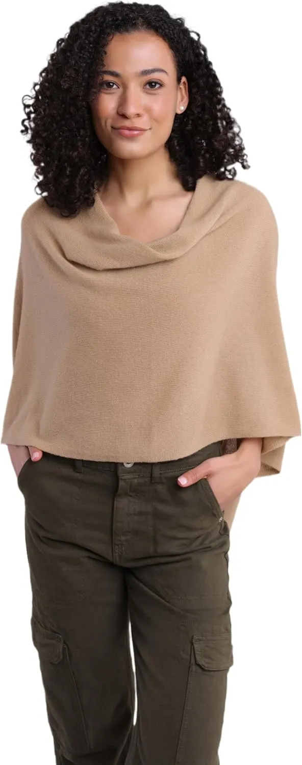 CLAUDIA NICHOLE by Alashan 100% Cashmere Luxe Dress Topper Poncho - Lightweight, Soft, Cozy & Versatile - Great Gift Item