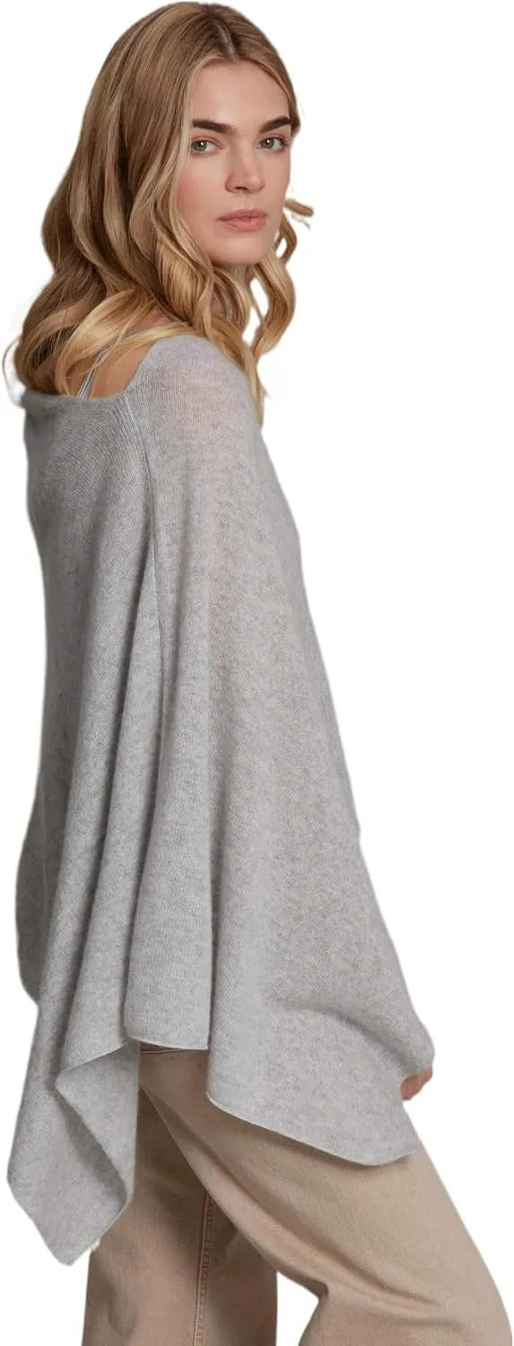 CLAUDIA NICHOLE by Alashan 100% Cashmere Luxe Dress Topper Poncho - Lightweight, Soft, Cozy & Versatile - Great Gift Item