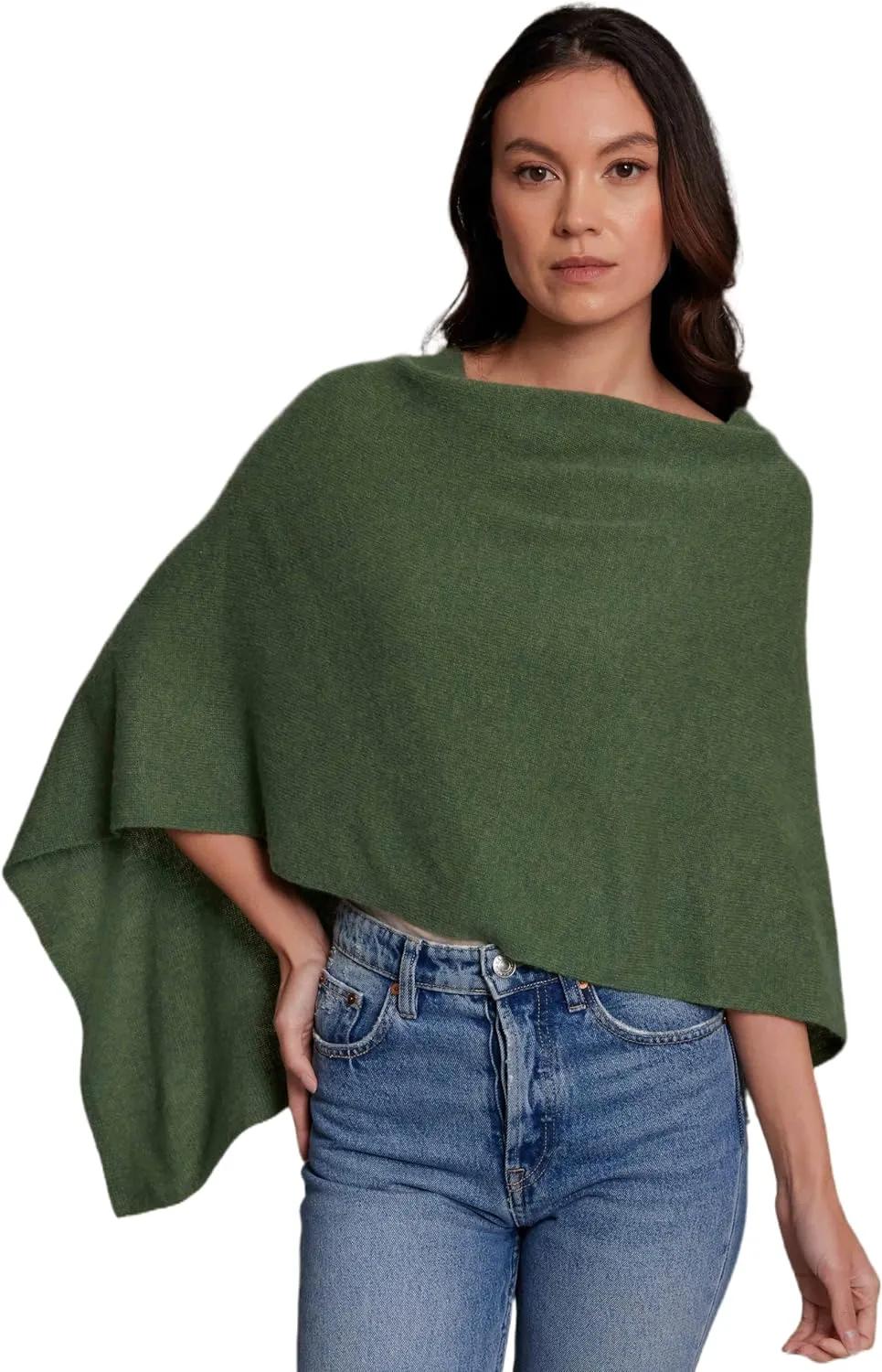 CLAUDIA NICHOLE by Alashan 100% Cashmere Luxe Dress Topper Poncho - Lightweight, Soft, Cozy & Versatile - Great Gift Item