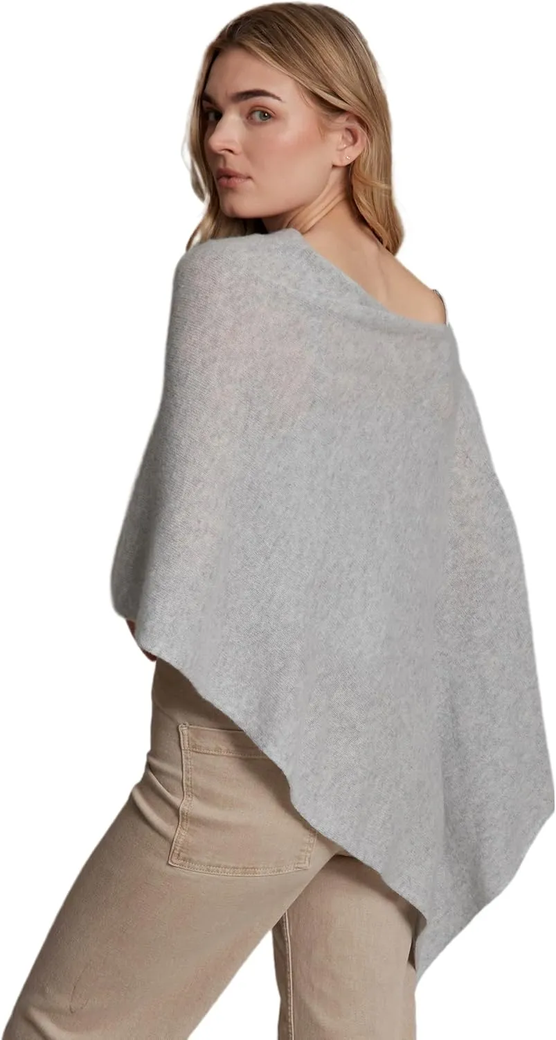 CLAUDIA NICHOLE by Alashan 100% Cashmere Luxe Dress Topper Poncho - Lightweight, Soft, Cozy & Versatile - Great Gift Item
