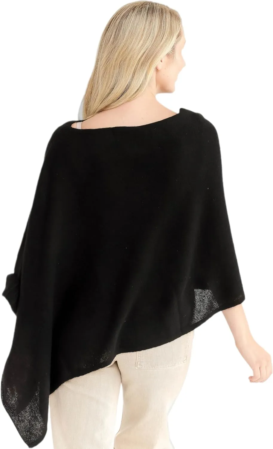 CLAUDIA NICHOLE by Alashan 100% Cashmere Luxe Dress Topper Poncho - Lightweight, Soft, Cozy & Versatile - Great Gift Item