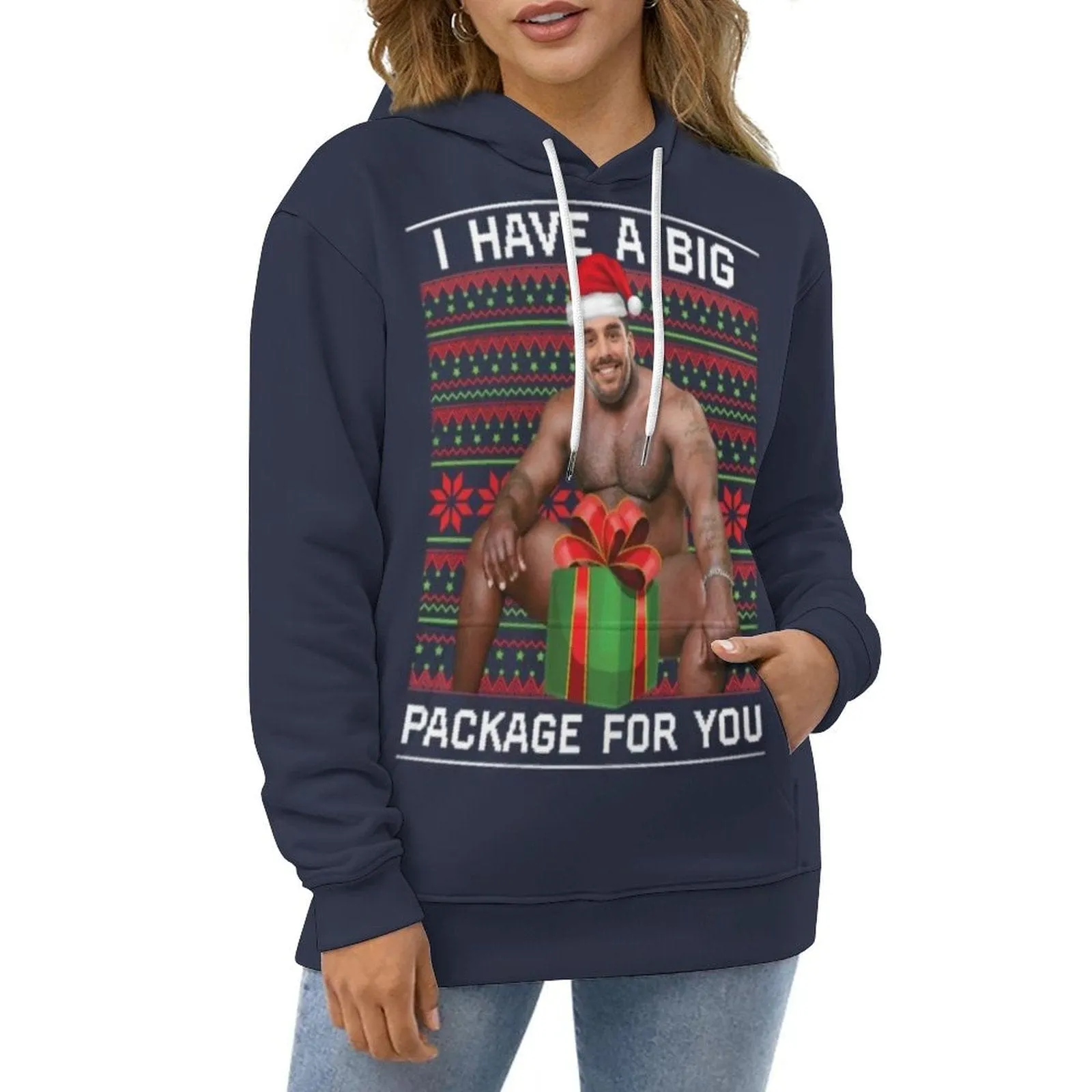 Custom Face Cool Hoodie Designs Christmas Gift for You Large Size Personalized Face Unisex Loose Hoodie Custom Top Outfits