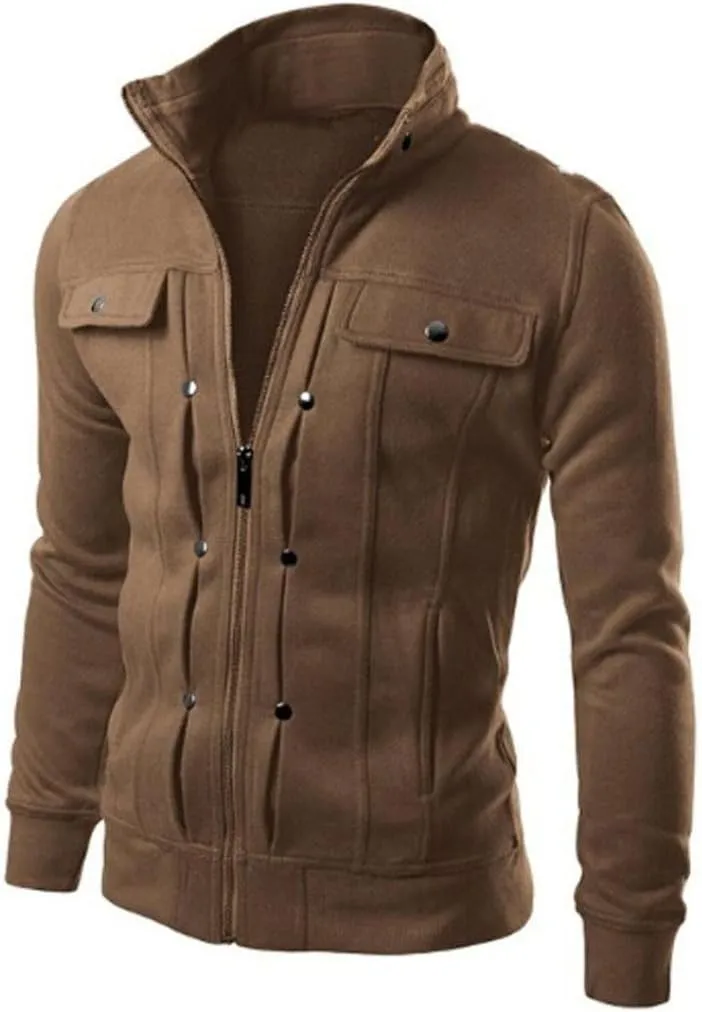 DuDubaby Men Winter Jacket Slim Lapel Cardigan Coat Jacket Winter Jackets for Men Heated Jacket for Mens