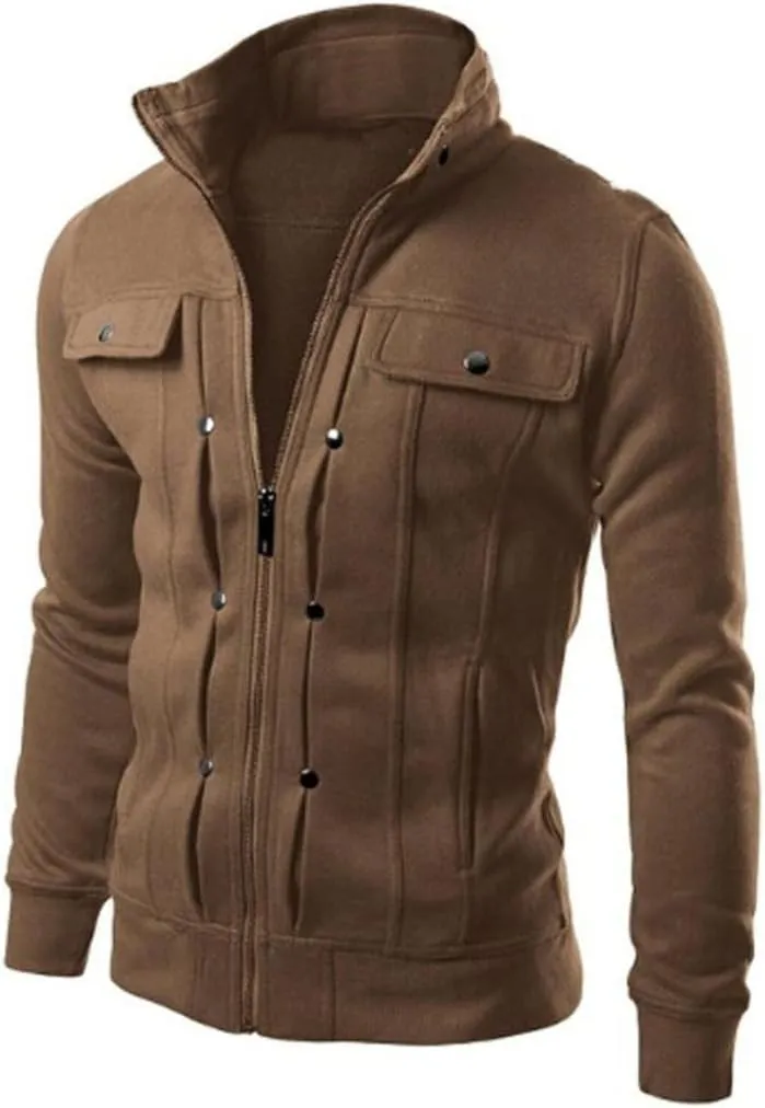 DuDubaby Men Winter Jacket Slim Lapel Cardigan Coat Jacket Winter Jackets for Men Heated Jacket for Mens
