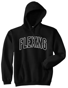 Flexing Outline Mens Pullover Hoodie
