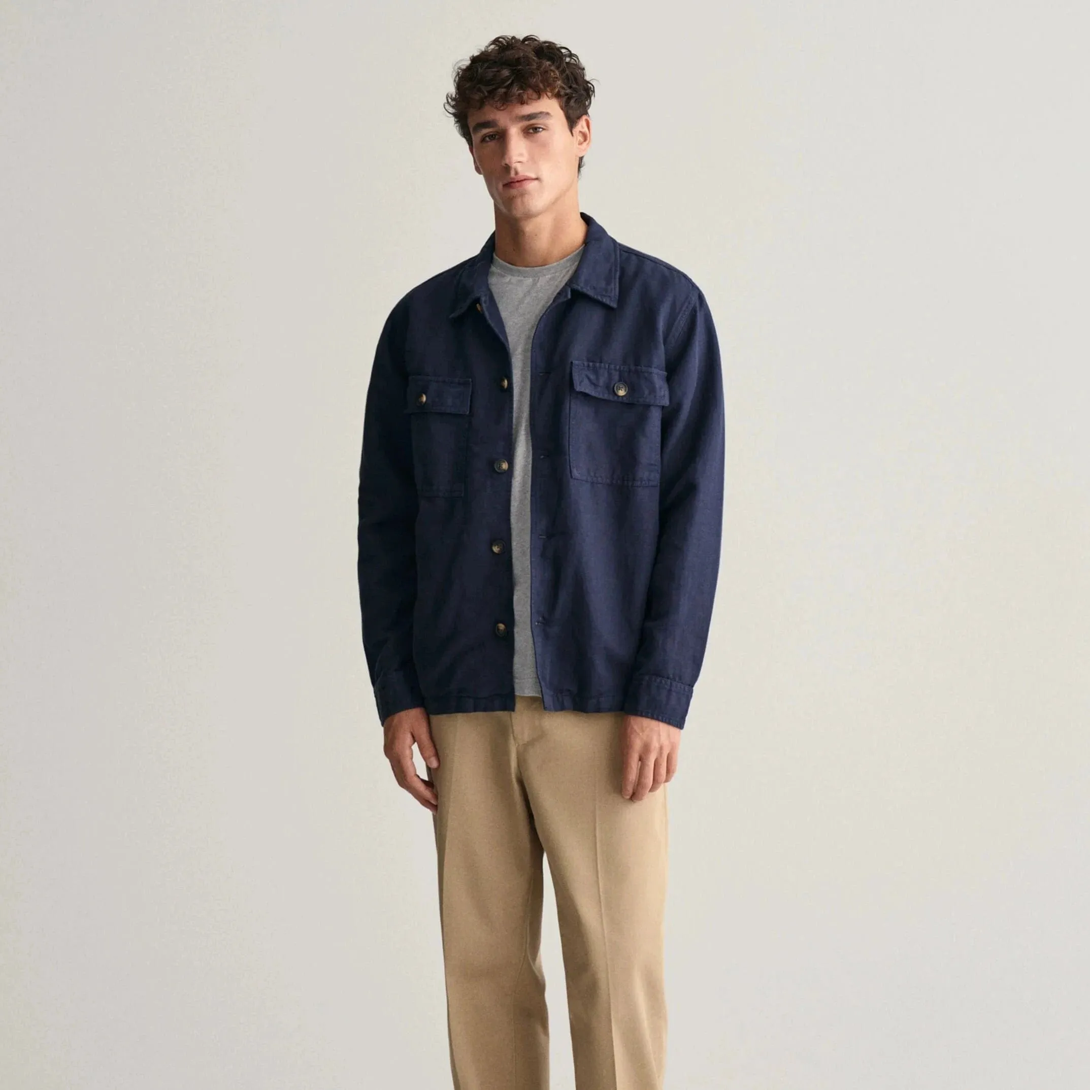 Gant Twill Overshirt in Marine