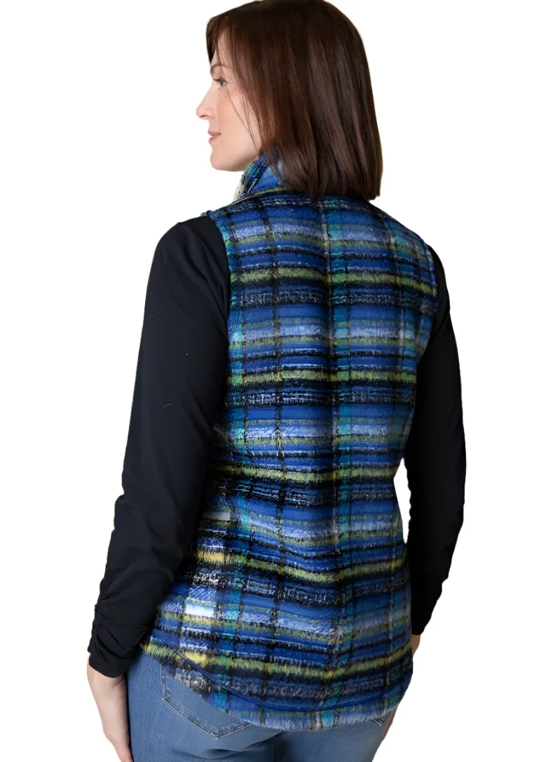 Habitat Tartan Angled Pocket Vest-50% OFF