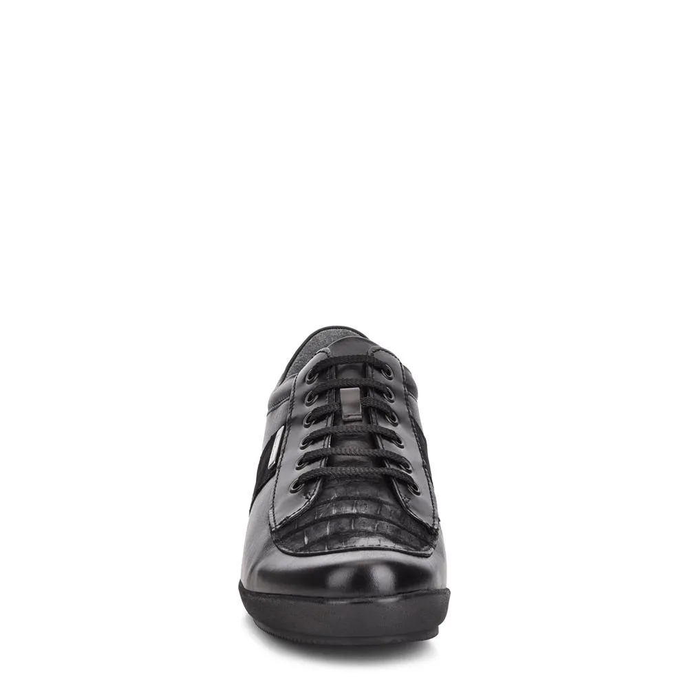 L05NPBM  - Cuadra habbano black crocodile sneakers for men