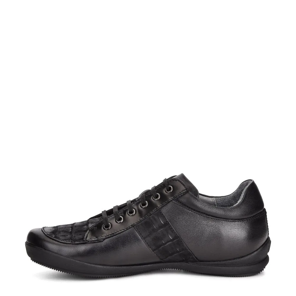 L05NPBM  - Cuadra habbano black crocodile sneakers for men