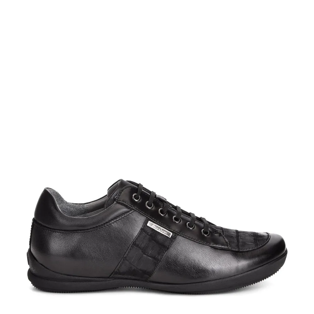 L05NPBM  - Cuadra habbano black crocodile sneakers for men