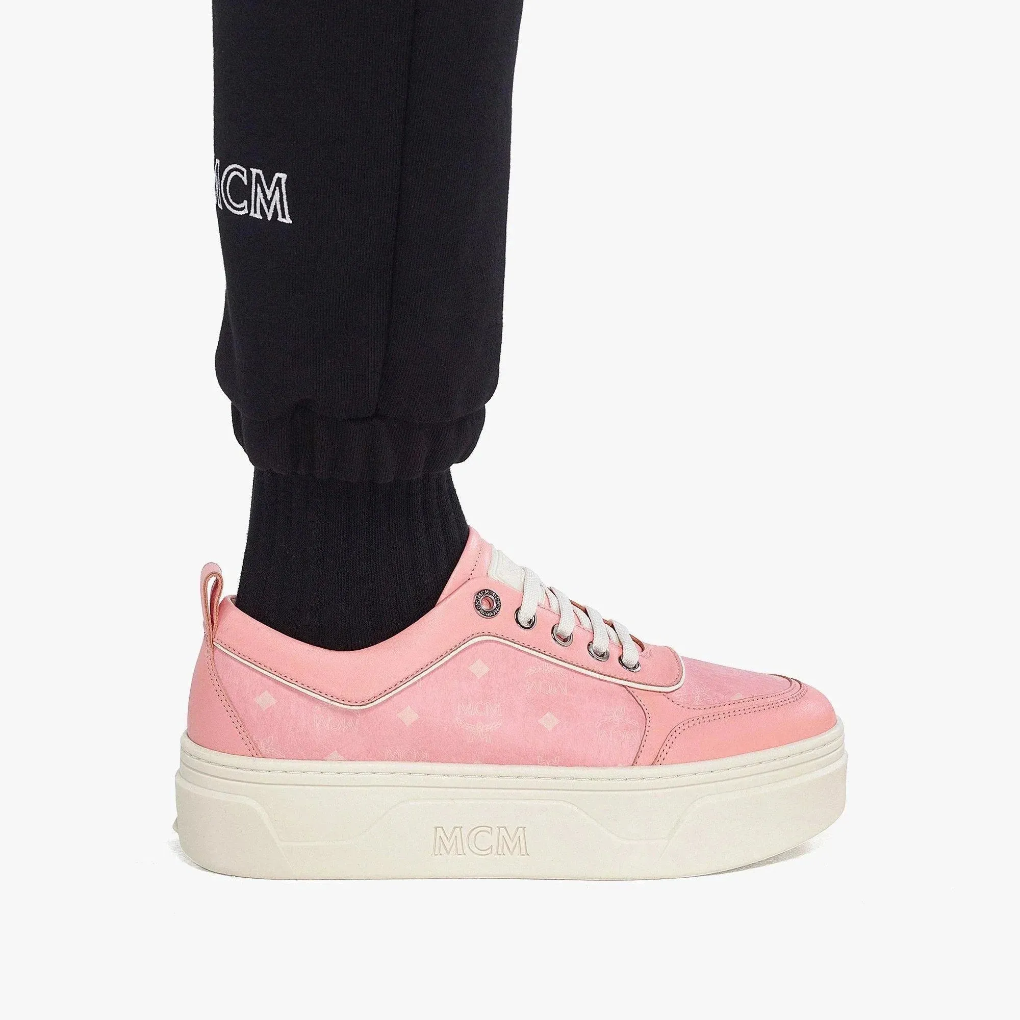 MCM Women's Skyward Platform Sneakers in Visetos