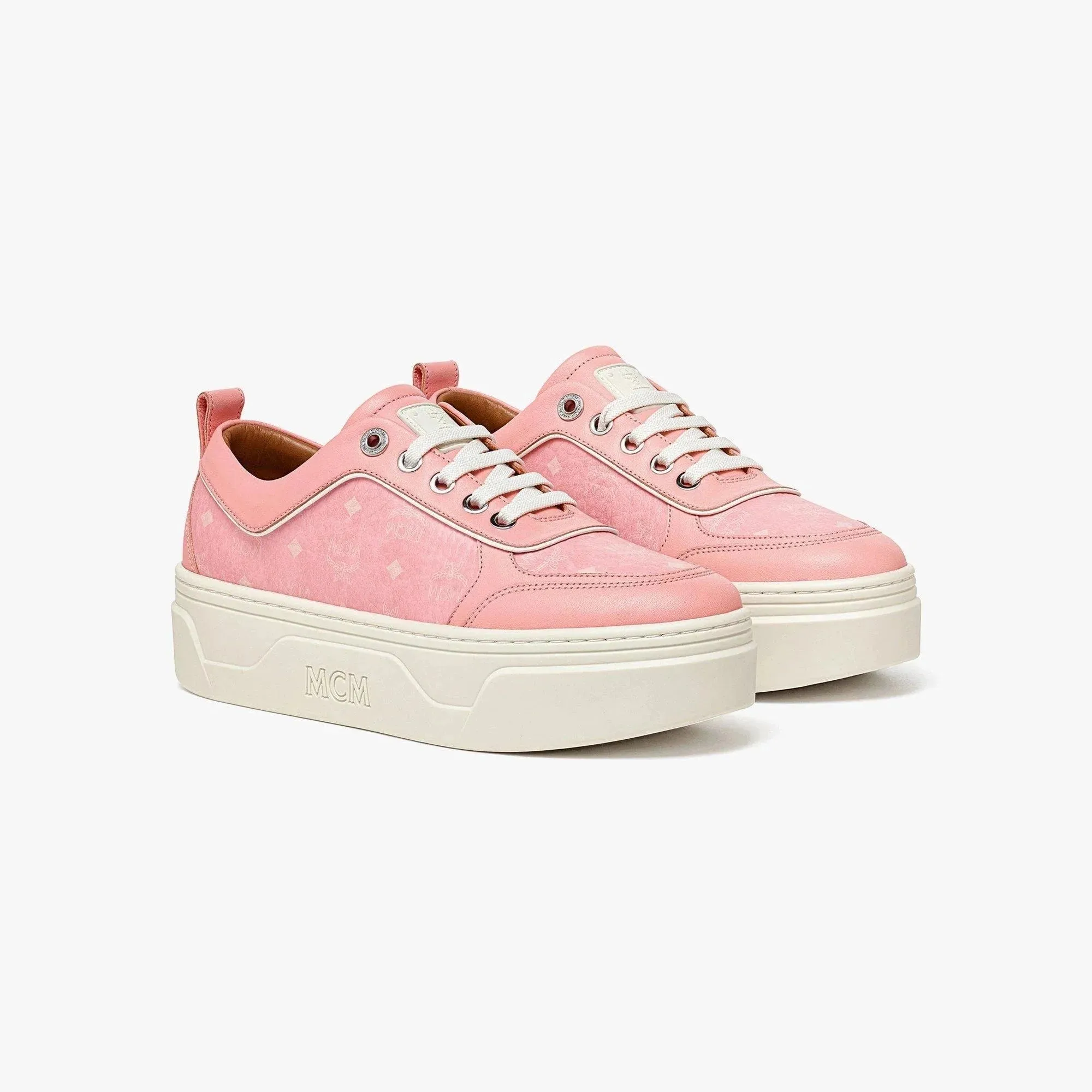MCM Women's Skyward Platform Sneakers in Visetos