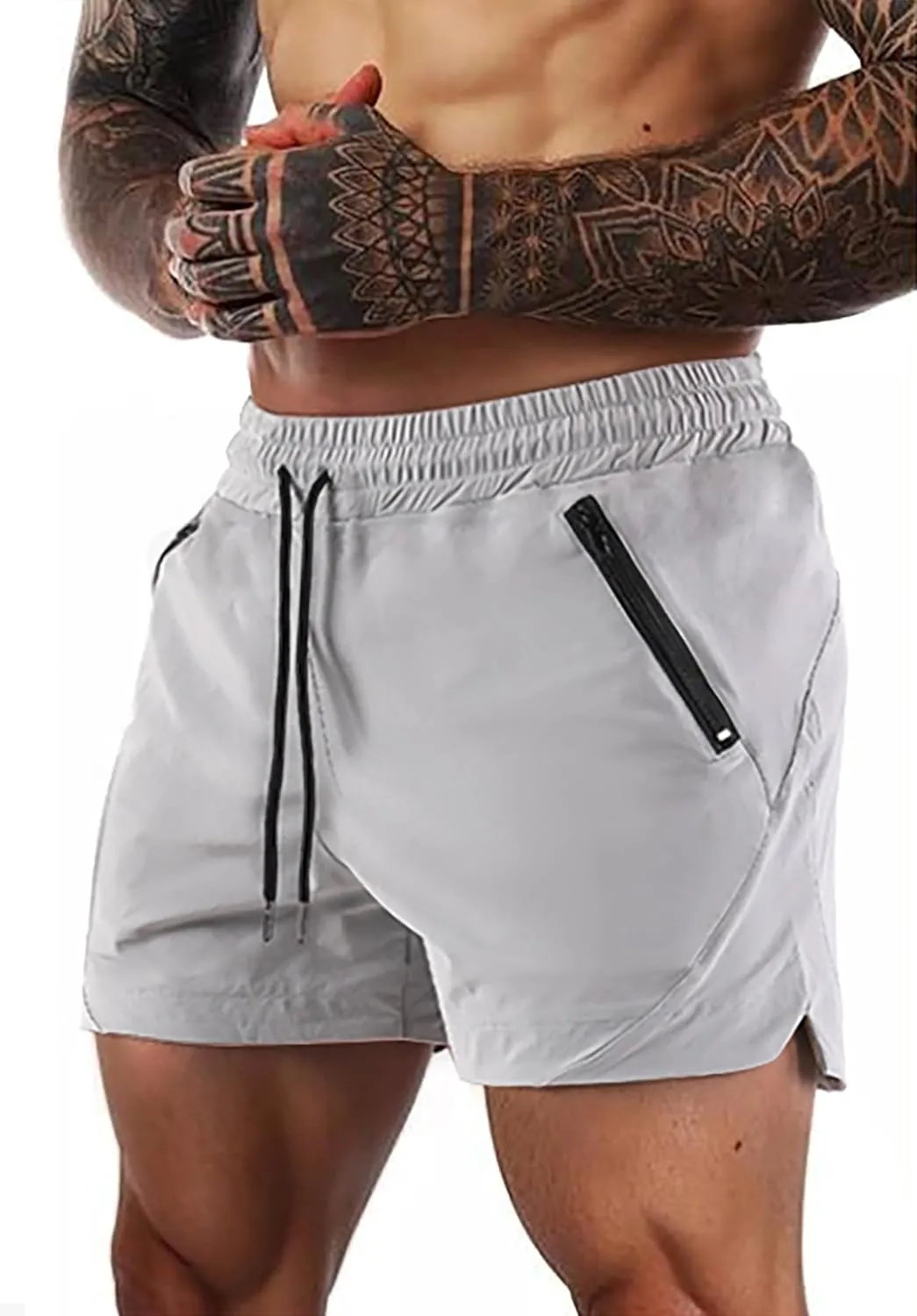 Mens Gym Shorts 5 Inch Slim Workout Shorts Lightweight Quick Dry Running Athletic Shorts with Pockets