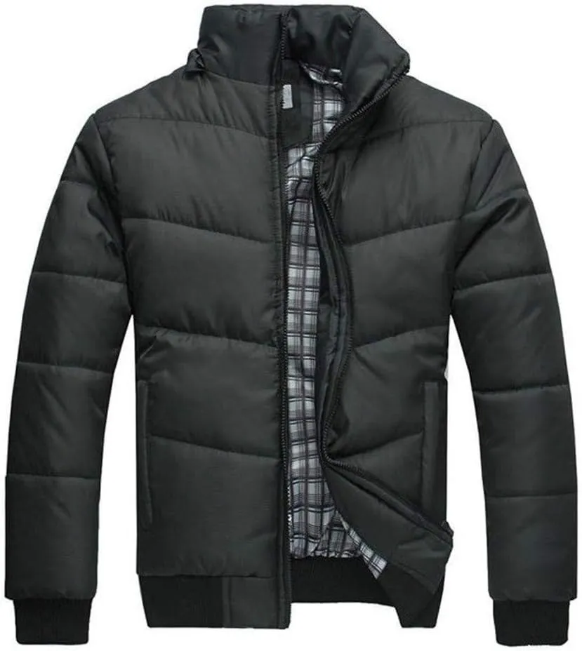 Men's Winter Puffer Jacket Quilted Thicken Down Coat Insulated and Water Repellent Jackets Padded Hooded Down Coats