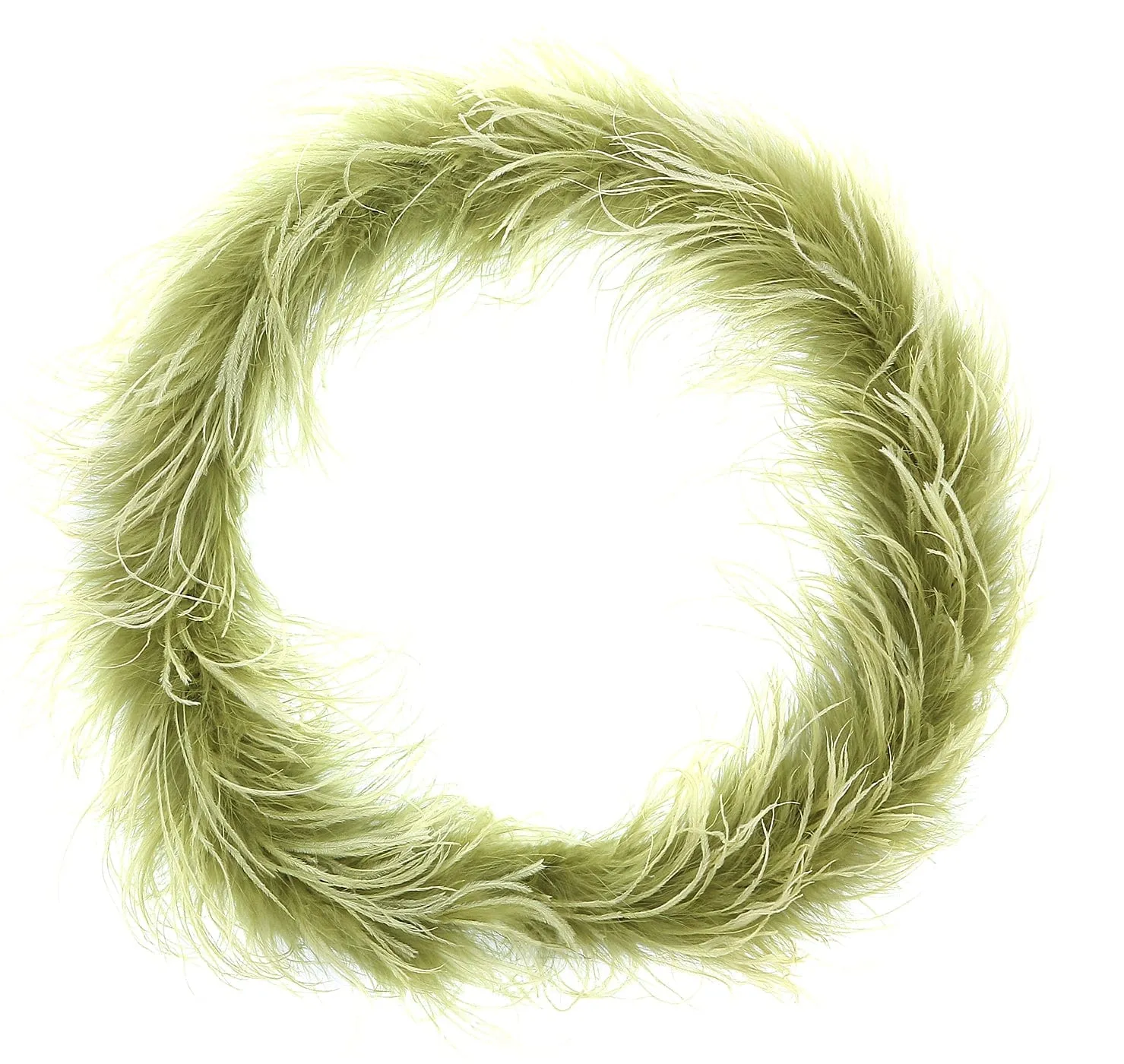 Miu Miu Sage Faux Feather Collar Necklace-One Size