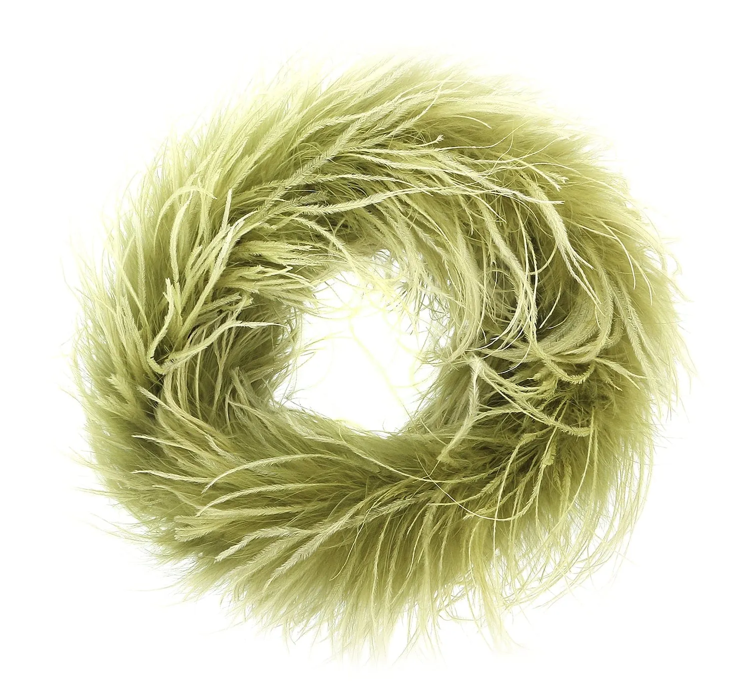 Miu Miu Sage Faux Feather Collar Necklace-One Size