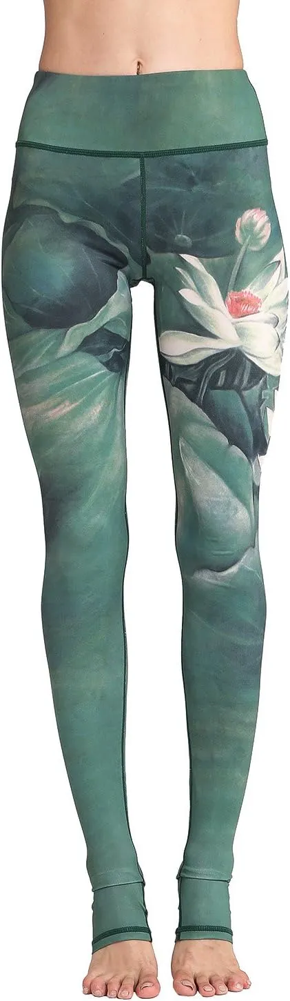 Over The Heel Yoga Pants Women Printed Stirrup Pants High Waist Yoga Leggings