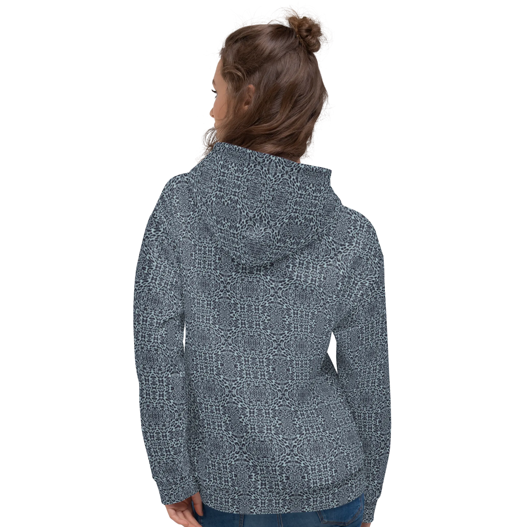 Recursia Contemplative Jaguar II Women's Hoodie In Blue