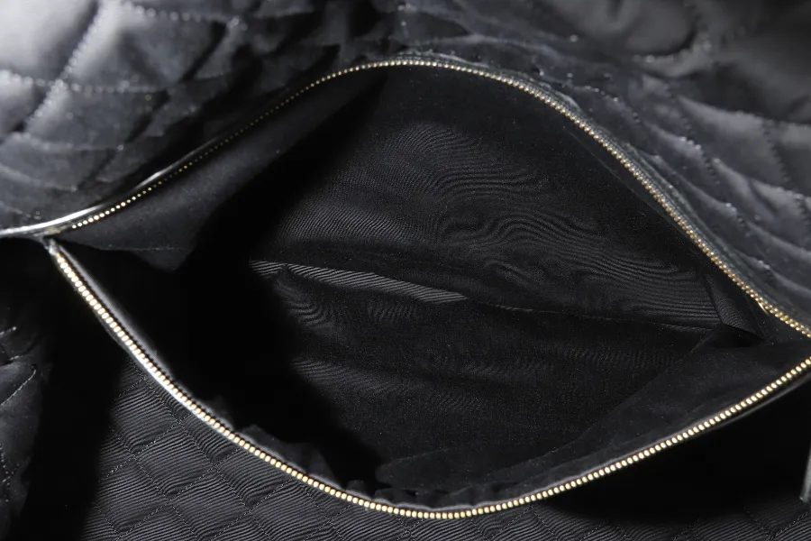 SAINT LAURENT YSL ES GIANT TRAVEL BAG QUILTED LEATHER BLACK COLOR GOLD HARDWARE WITH LOCK&KEYS AND DUST COVER