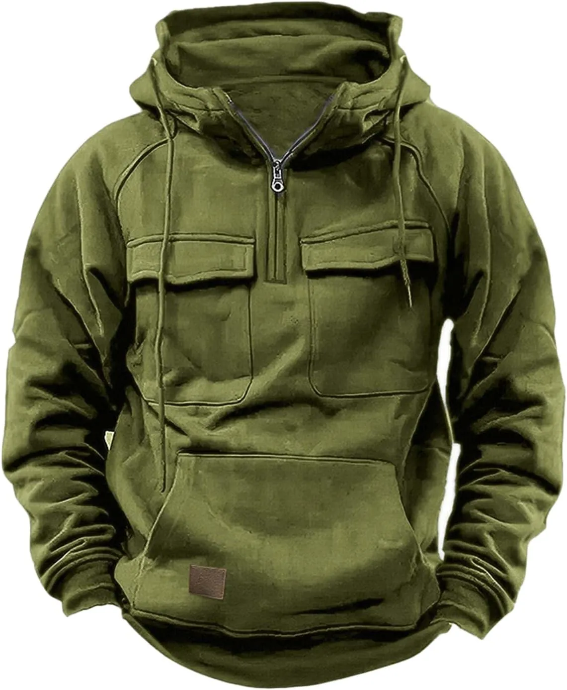 Tactical Sweatshirts Men Hoodies 1/4 Zip Winter Long Sleeve Workout Gym Cargo Pullover Sports Outdoor Winter Jacket