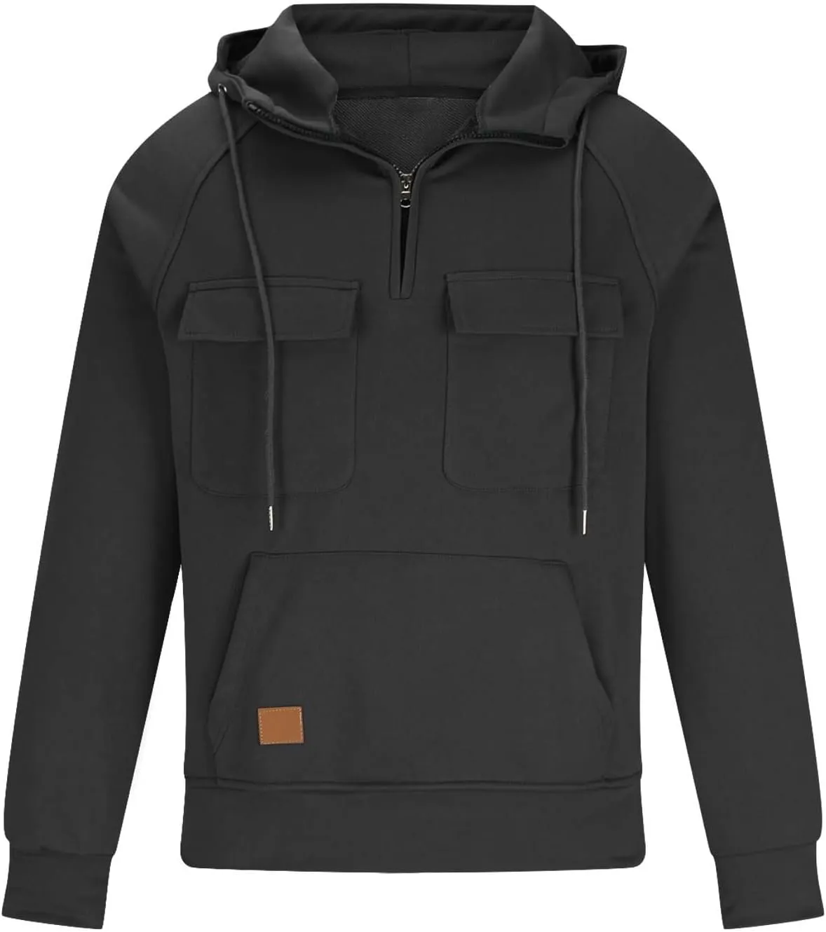Tactical Sweatshirts Men Hoodies 1/4 Zip Winter Long Sleeve Workout Gym Cargo Pullover Sports Outdoor Winter Jacket