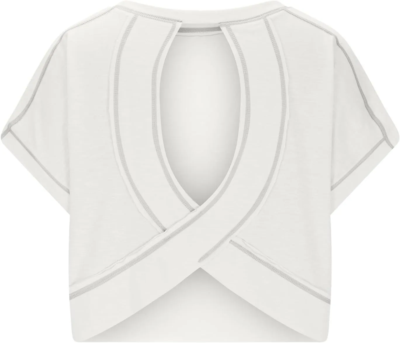 Womens Gym Yoga Tops Backless Casual Fashion Open Back Athletic Shirts Solid Color Running Crop Workout Tee Tops