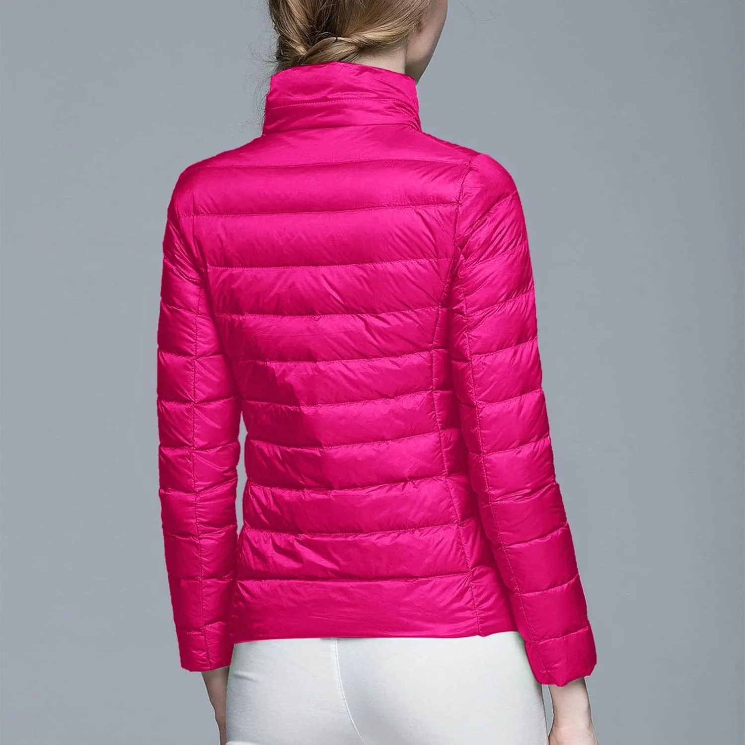 Women's Winter Down Long Jacket Thickened Puffer Warm Coat Warm Packable Down Jackets Slim Fit Hooded Jacket