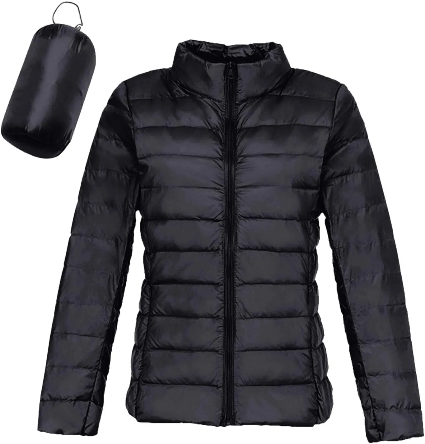 Women's Winter Down Long Jacket Thickened Puffer Warm Coat Warm Packable Down Jackets Slim Fit Hooded Jacket