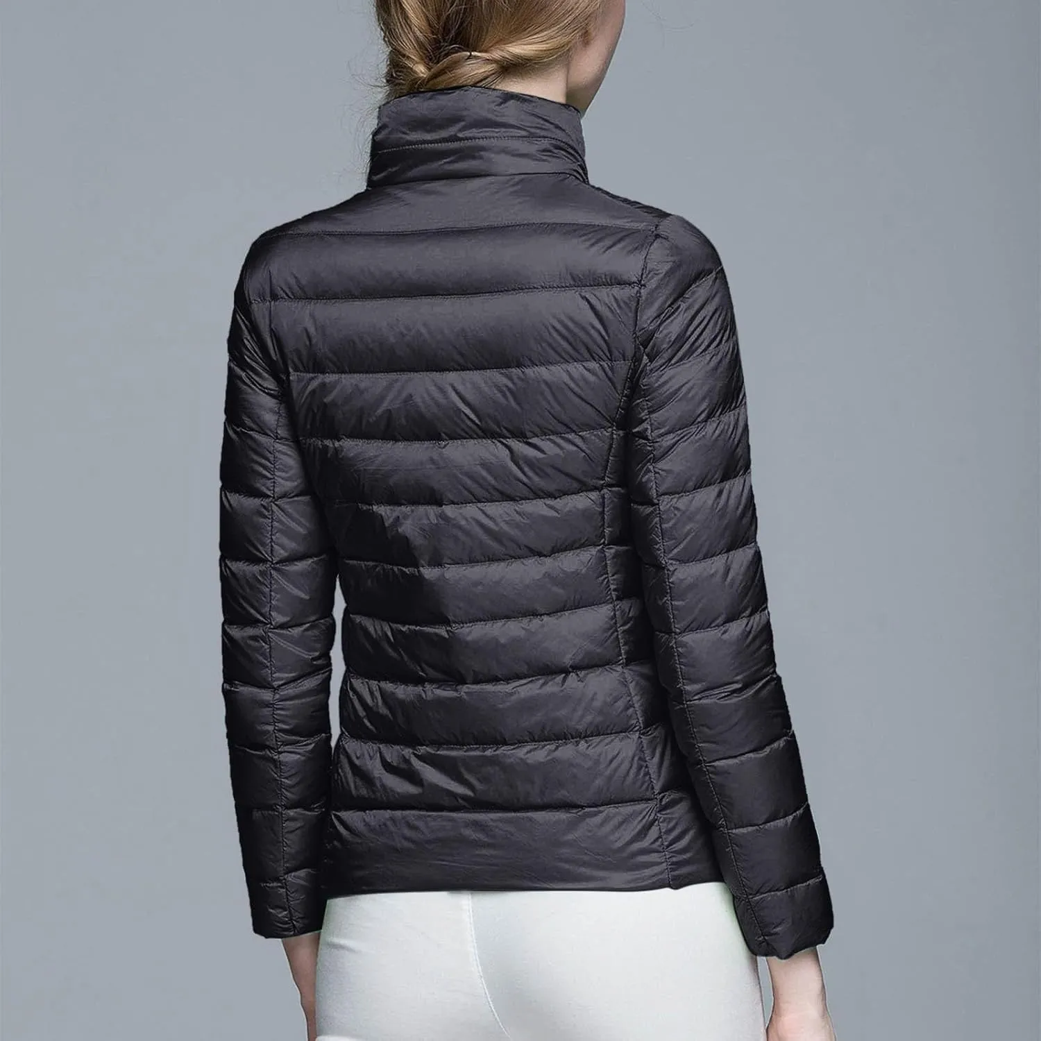 Women's Winter Down Long Jacket Thickened Puffer Warm Coat Warm Packable Down Jackets Slim Fit Hooded Jacket