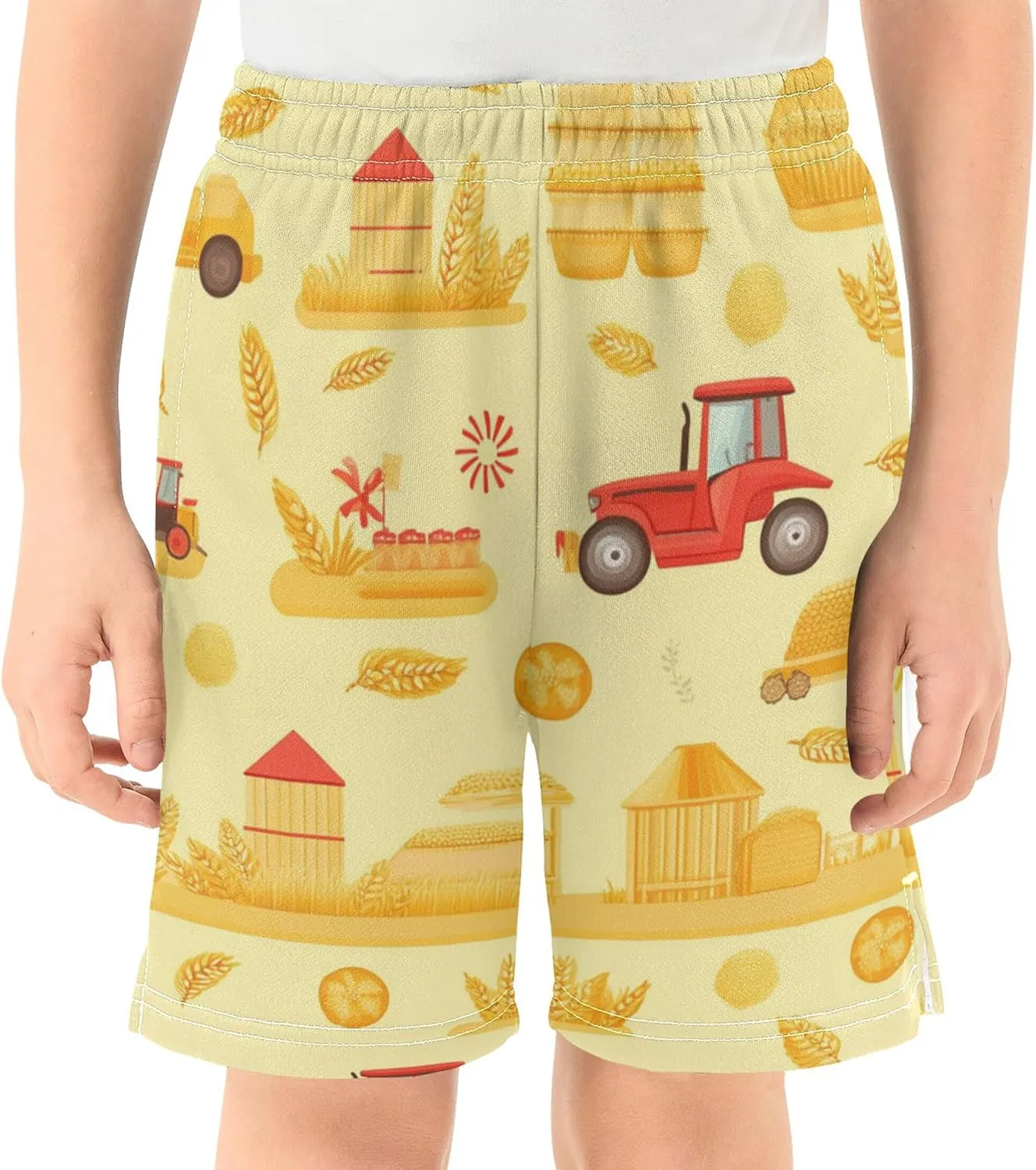 Youth Boys Cargo Shorts Lightweight Athletic Running Workout Shorts with Pockets