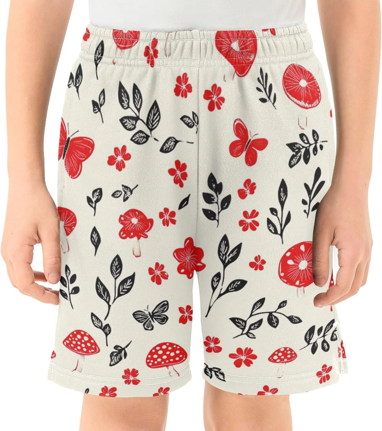 Youth Boys Cargo Shorts Lightweight Athletic Running Workout Shorts with Pockets